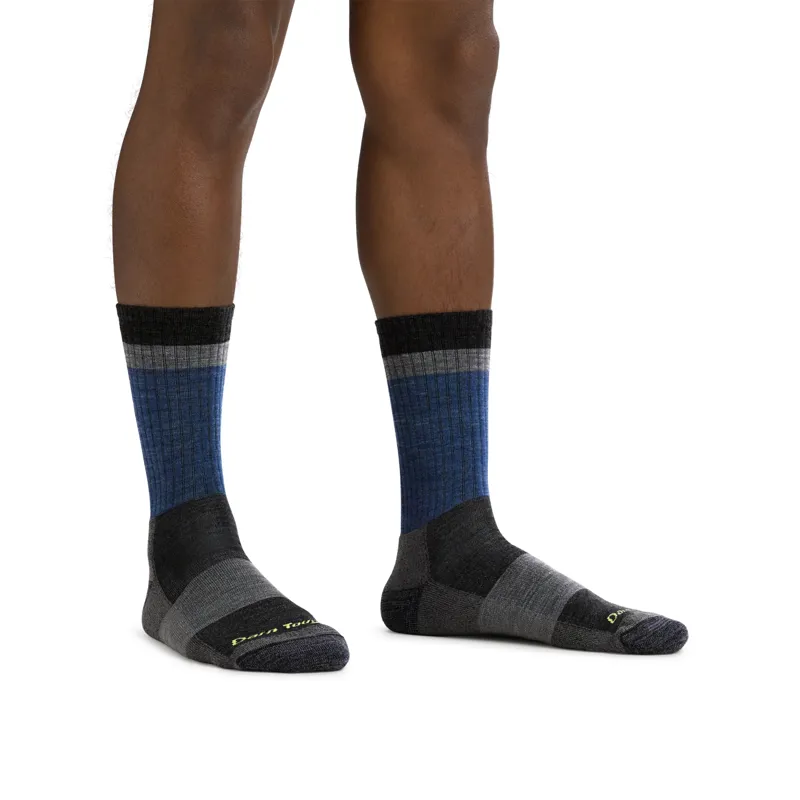 Darn Tough Heady Stripe Micro Crew Lightweight Hiking Socks Mens Blue-1